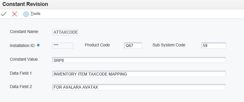 avalara tax codes mapping